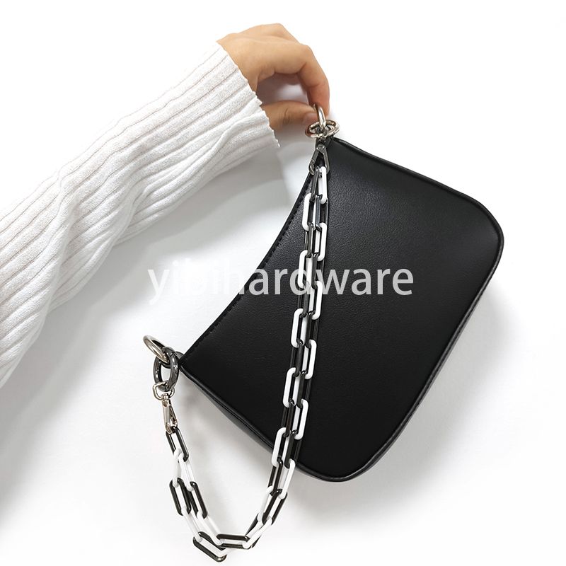 Zirconia Ceramic&Stainless Steel Black White Chain